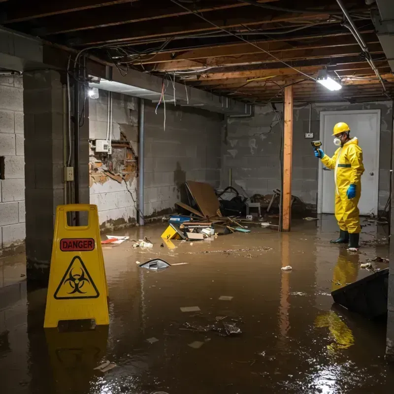 Flooded Basement Electrical Hazard in Holden Heights, FL Property